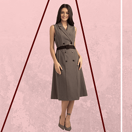 Сарафан на деловую встречу - стильно и женственно.