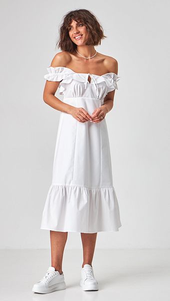 Фото belyj-sarafan-s-rusami-na-plecah-03 товару Білий сарафан з рюшами на плечах0 Фото belyj-sarafan-s-rusami-na-plecah-03 товару Білий сарафан з рюшами на плечах0