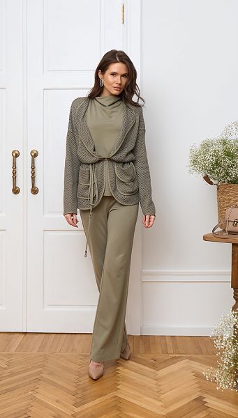 Фото bluza-zenskaa-iz-hlopka-olivkovaa-01 товара Блуза женская из хлопка оливковая