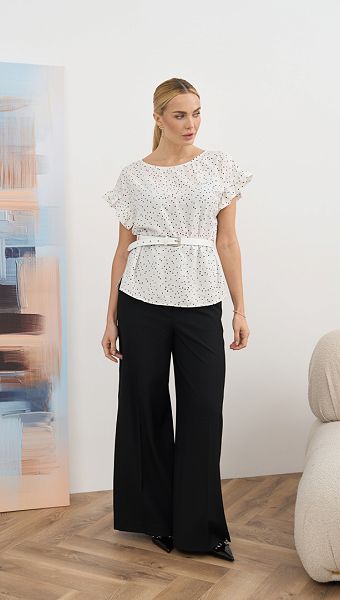 Фото bluza-zenskaa-letnaa-v-goroh-01 товару Блуза жіноча літня в горох0