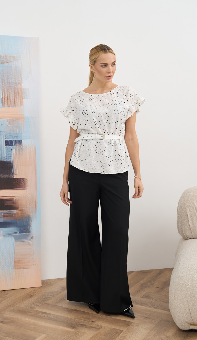 Фото bluza-zenskaa-letnaa-v-goroh-01 товару Блуза жіноча літня в горох0