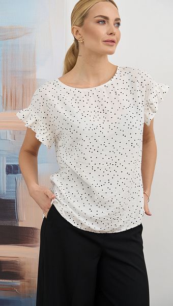 Фото bluza-zenskaa-letnaa-v-goroh-02 товару Блуза жіноча літня в горох0