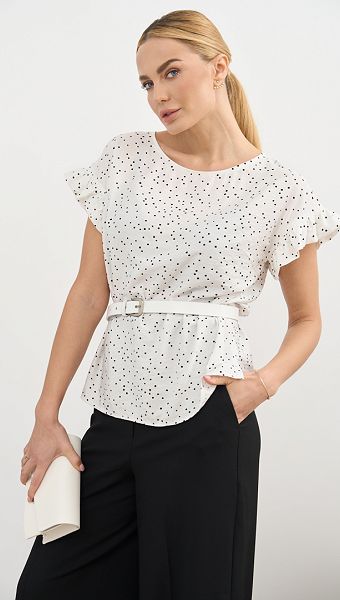 Фото bluza-zenskaa-letnaa-v-goroh-04 товару Блуза жіноча літня в горох0