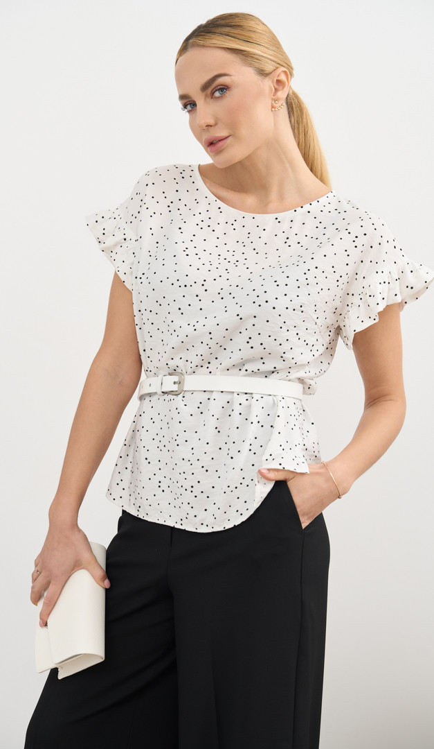 Фото bluza-zenskaa-letnaa-v-goroh-04 товару Блуза жіноча літня в горох0