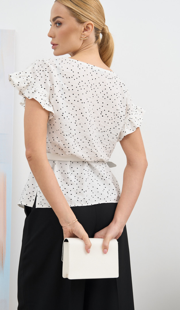 Фото bluza-zenskaa-letnaa-v-goroh-05 товару Блуза жіноча літня в горох0