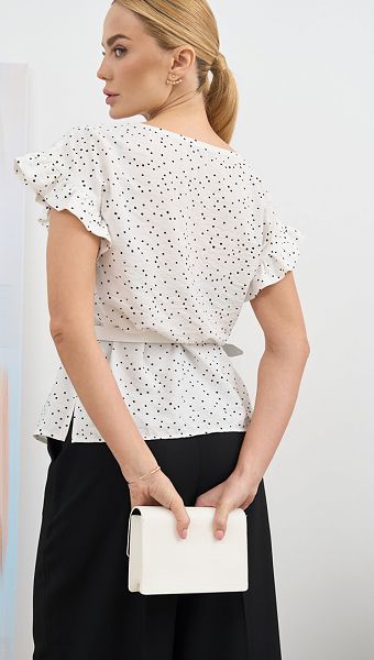 Фото bluza-zenskaa-letnaa-v-goroh-05 товару Блуза жіноча літня в горох0