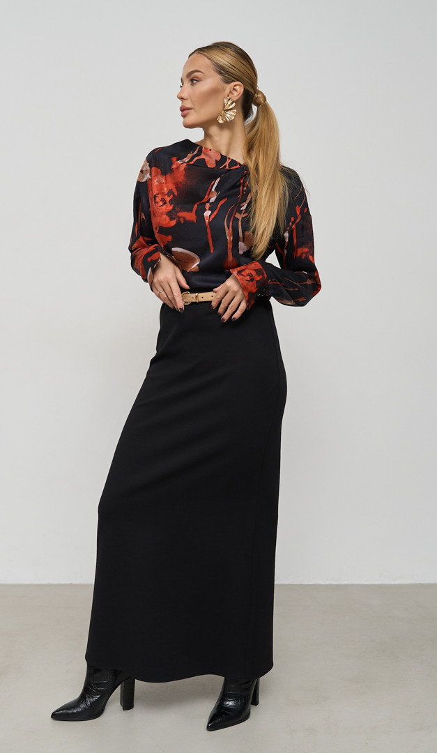 Фото bluza-zenskaa-print-roza-04 товару Блуза жіноча принт троянда0