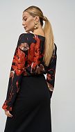 Фото bluza-zenskaa-print-roza-05 товара Блуза женская принт роза0