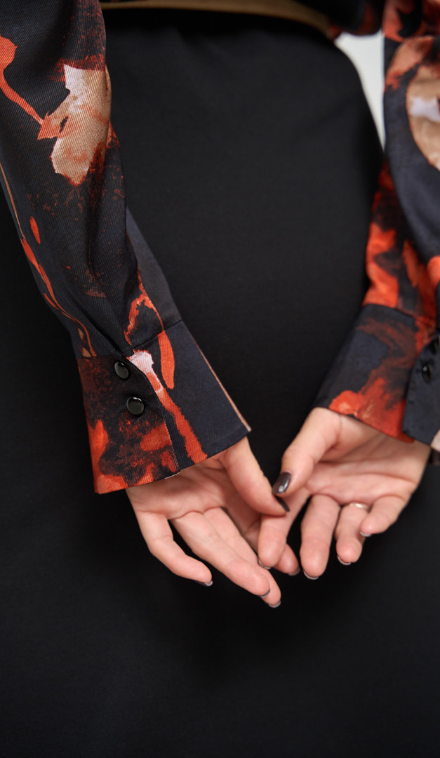 Фото bluza-zenskaa-print-roza-07 товару Блуза жіноча принт троянда0