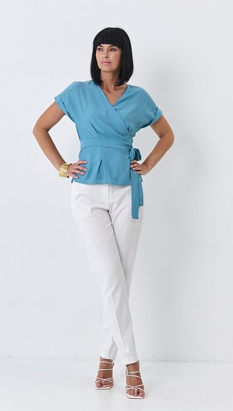 Фото bluza-zenskaa-s-poasom-biruzovaa-3 товару Блуза жіноча з поясом бірюзова0 Фото bluza-zenskaa-s-poasom-biruzovaa-3 товару Блуза жіноча з поясом бірюзова0