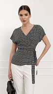 Фото bluza-zenskaa-s-poasom-cerno-belaa-02 товару Блуза жіноча з поясом чорно-біла0 Фото bluza-zenskaa-s-poasom-cerno-belaa-02 товару Блуза жіноча з поясом чорно-біла0