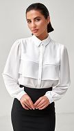 Фото bluzka-belaa-s-koketkoj-02 товара Блузка белая с кокеткой0
