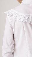 Фото bluzka-belaa-s-rusej-dla-devocki-05 товару Блузка біла з рюшею для дівчинки0