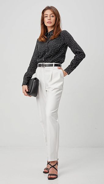 Фото bluzka-cernaa-v-goroh-01 товару Блузка чорна в горох0 Фото bluzka-cernaa-v-goroh-01 товару Блузка чорна в горох0