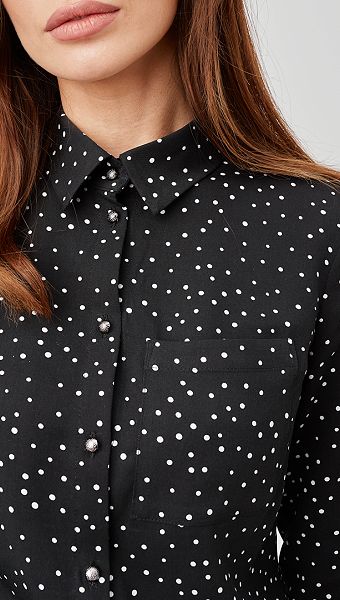 Фото bluzka-cernaa-v-goroh-03 товару Блузка чорна в горох0