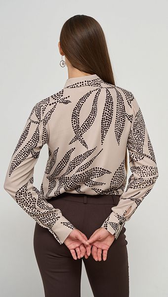 Фото bluzka-cveta-kapucino-v-print-04 товара Блузка цвета капучино в принт0