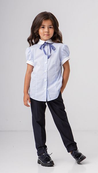 Фото bluzka-dla-devocki-golubaa-v-kletku-01 товару Блузка для дівчинки блакитна в клітинку Фото bluzka-dla-devocki-golubaa-v-kletku-01 товару Блузка для дівчинки блакитна в клітинку