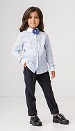 Фото bluzka-golubaa-v-polosku-dla-devocki-01 товару Блузка блакитна в полоску для дівчинки0