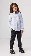Фото bluzka-golubaa-v-polosku-dla-devocki-02 товару Блузка блакитна в полоску для дівчинки0