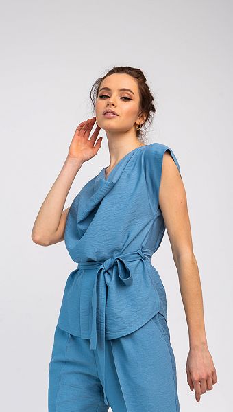 Фото bluzka-letnaa-s-drapirovkoj-01 товара Блузка летняя с драпировкой0