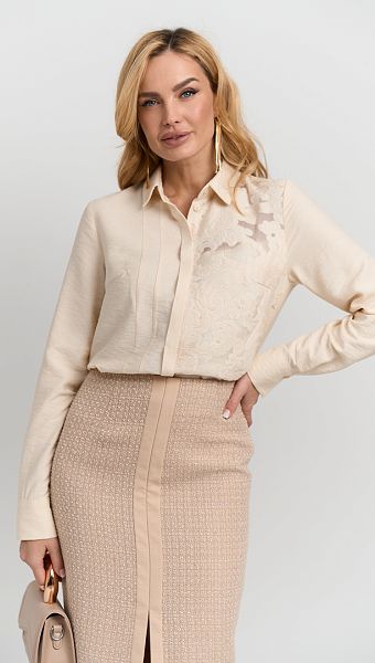 Фото bluzka-s-kruzevom-slivocnaa-02 товара Блузка с кружевом сливочная0 Фото bluzka-s-kruzevom-slivocnaa-02 товара Блузка с кружевом сливочная0