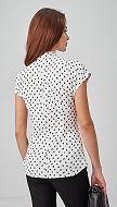 Фото bluzka-s-printom-v-goroh-bez-rukavov-06 товара Блузка с принтом в горох без рукавов0