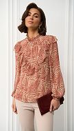 Фото bluzka-sifonovaa-v-animalisticeskij-print-1 товару Блузка шифонова в анімалістичний принт0