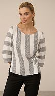 Фото bluzka-svobodnogo-kroa-v-polosku-cernuu-02 товару Блузка вільного крою в смужку чорну0