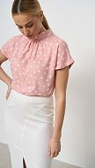 Фото bluzka-v-goroh-s-korotkim-rukavom-03-1 товару Блузка в горох з коротким рукавом0