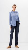 Фото bluzka-zenskaa-na-pugovicah-golubaa-01 товара Блузка женская на пуговицах голубая0