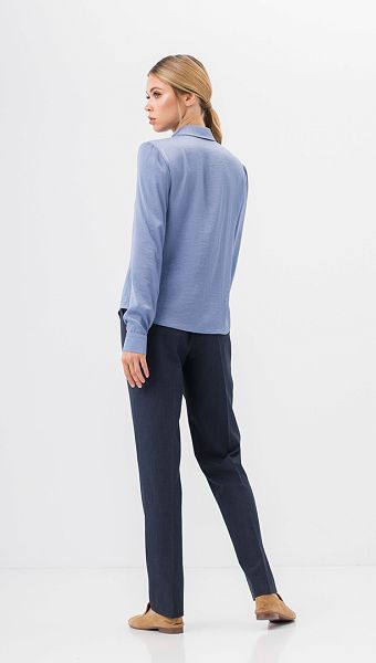 Фото bluzka-zenskaa-na-pugovicah-golubaa-03 товара Блузка женская на пуговицах голубая0