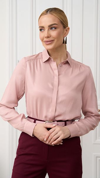 Фото bluzka-zenskaa-pudrovaa-05 товару Блузка жіноча пудрова0