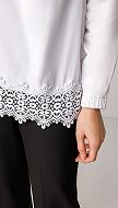 Фото bluzka-zenskaa-s-kruzevom-belaa-05 товару Блузка жіноча з мереживом біла0