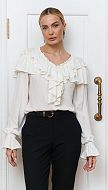 Фото bluzka-zenskaa-s-rusami-belaa-02 товару Блуза жіноча з рюшами біла0 Фото bluzka-zenskaa-s-rusami-belaa-02 товару Блуза жіноча з рюшами біла0