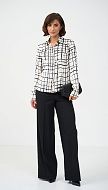 Фото bluzka-zenskaa-v-kletku-molocnaa-05 товару Блузка жіноча в клітинку молочна0