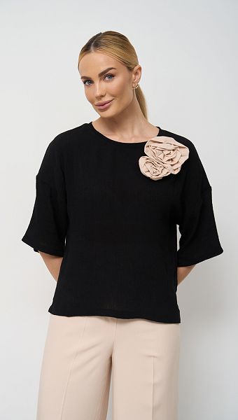 Фото bluzon-letnij-s-ukraseniem-cernyj-01 товара Блузон летний с украшением черный0 Фото bluzon-letnij-s-ukraseniem-cernyj-01 товара Блузон летний с украшением черный0