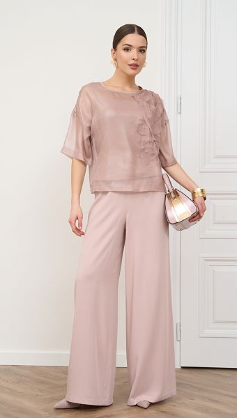 Фото bluzon-prozracnyj-s-topom-pudroyj-02 товара Блузон прозрачный с топом пудроый0