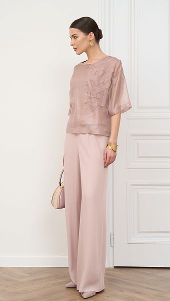 Фото bluzon-prozracnyj-s-topom-pudroyj-04 товара Блузон прозрачный с топом пудроый0