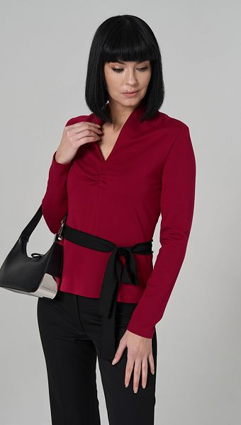 Фото bluzon-s-poasom-bordo-03 товара Блузон с поясом бордо0 Фото bluzon-s-poasom-bordo-03 товара Блузон с поясом бордо0