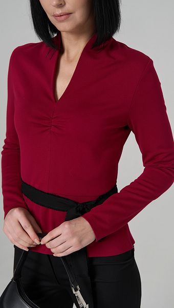 Фото bluzon-s-poasom-bordo-04 товара Блузон с поясом бордо0 Фото bluzon-s-poasom-bordo-04 товара Блузон с поясом бордо0