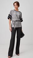 Фото bluzon-s-poasom-seryj-03 товара Блузон с поясом серый0