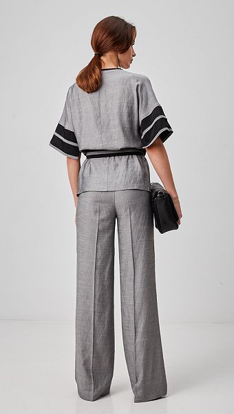 Фото bluzon-s-poasom-seryj-05 товару Блузон з поясом сірий0 Фото bluzon-s-poasom-seryj-05 товару Блузон з поясом сірий0