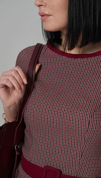 Фото bluzon-v-gusinuu-lapku-visnevyj-03 товару Блузон в гусячу лапку вишневий0 Фото bluzon-v-gusinuu-lapku-visnevyj-03 товару Блузон в гусячу лапку вишневий0