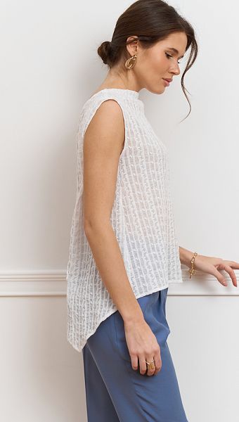 Фото bluzon-zenskij-azurnyj-belyj-05 товара Блузон женский ажурный белый0