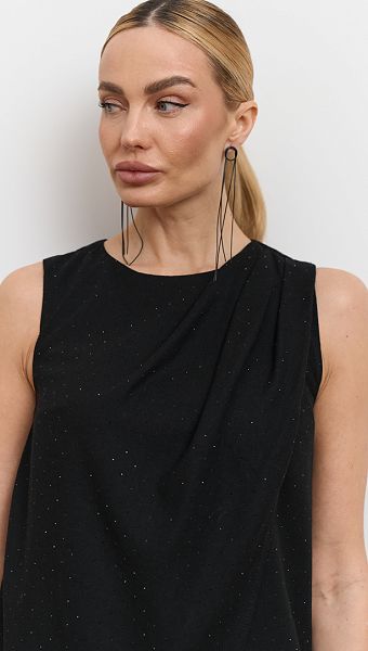 Фото bluzon-zenskij-len-cernyj-02 товару Блузон жіночий льон чорний0