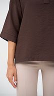 Фото bluzon-zenskij-pramoj-sokoladnyj-04 товару Блузон жіночий прямий шоколадний0