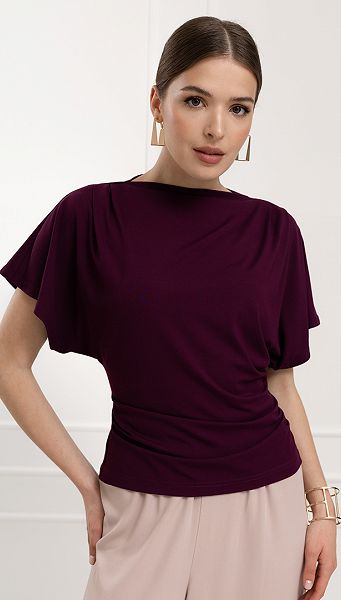 Фото bluzon-zenskij-trikotaznyj-bordo-01 товару Блузон жіночий трикотажний бордо