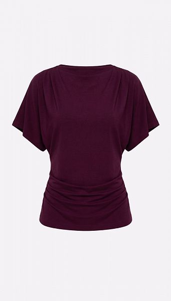 Фото bluzon-zenskij-trikotaznyj-cveta-bordo-01 товару Блузон жіночий трикотажний кольору бордо