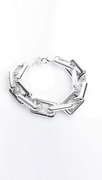 Фото braslet-pramougolnyj-ser-01 товару Браслет прямокутний сріб