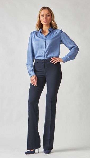 Фото bruki-kles-zenskie-sinie-12 товара Брюки клёш женские синие1